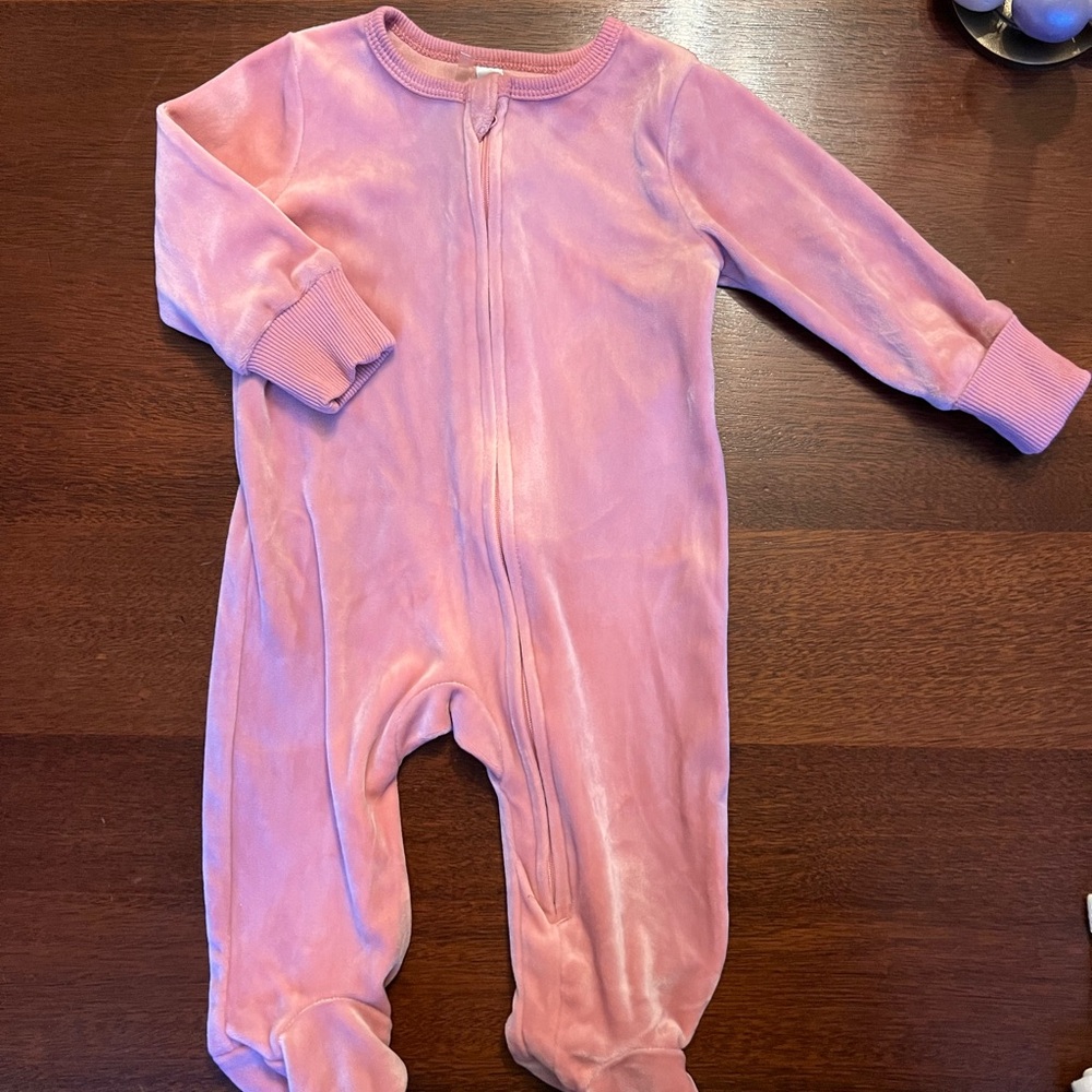Soft Pink One Piece Footie with Cozy Built-in Feet